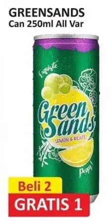 Promo Harga Green Sands Minuman Soda All Variants 250 ml - Alfamart