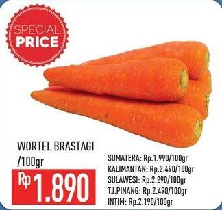 Promo Harga Wortel Berastagi per 100 gr - Hypermart