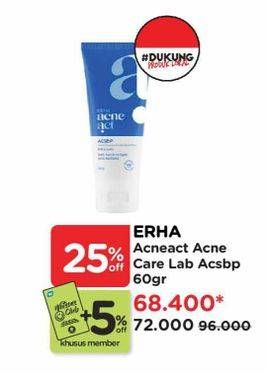 Promo Harga Erha Acneact Acne Cleanser Scrub Beta Plus 60 gr - Watsons