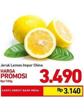 Promo Harga Lemon Import China per 100 gr - Carrefour