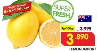 Promo Harga Lemon Import per 100 gr - Superindo