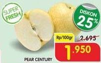 Promo Harga Pear Century per 100 gr - Superindo