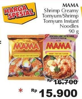 Promo Harga MAMA Instan Noodle Shrimp Tomyum, Creamy Tomyum 90 gr - Giant