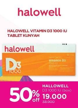 Promo Harga Halowell D3 20 pcs - Watsons
