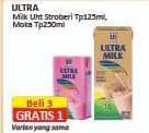 Promo Harga Ultra Milk Susu UHT Stroberi, Moka 125 ml - Alfamart