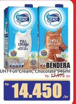 Promo Harga Frisian Flag Susu UHT Purefarm Swiss Chocolate, Full Cream 946 ml - Hari Hari