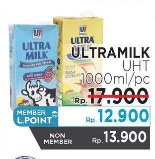 Promo Harga ULTRA MILK Susu UHT 1000 ml - LotteMart