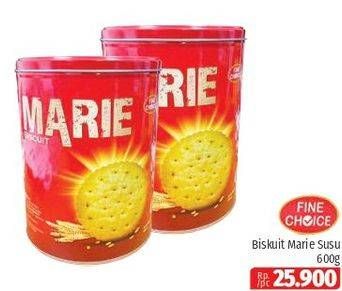 Promo Harga FINE CHOICE Marie Biscuit 600 gr - Lotte Grosir