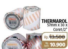 Promo Harga THERMAROL Therma Paper Roll 57mmx30mmx0.5"  - Lotte Grosir