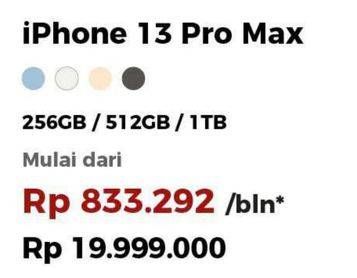 Promo Harga APPLE iPhone 13 Pro Max 512 GB, 1 TB, 256 GB  - Erafone