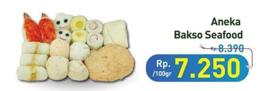 Promo Harga Aneka Bakso Seafood per 100 gr - Hypermart