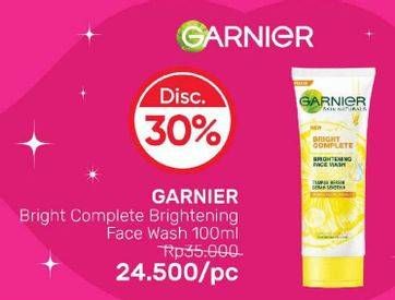 Promo Harga GARNIER Bright Complete Face Wash 100 ml - Guardian