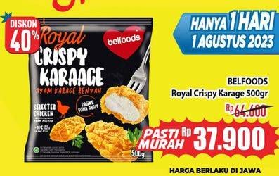 Promo Harga Belfoods Royal Nugget Crispy Karaage 500 gr - Hypermart