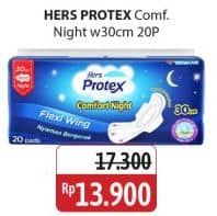 Promo Harga Hers Protex Comfort Night Wing 30cm 20 pcs - Alfamidi