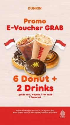 Promo Harga Promo E-Voucher Grab  - Dunkin Donuts