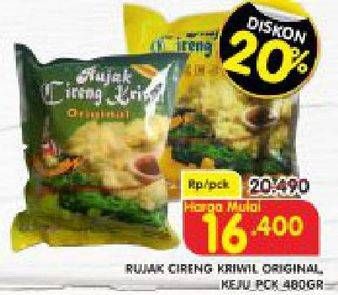 Promo Harga Rujak Cireng Kriwil Keju, Original 400 gr - Superindo