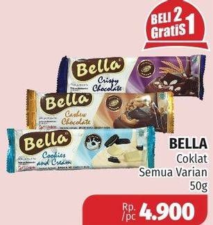 Promo Harga BELLA Milk Chocolate All Variants 50 gr - Lotte Grosir