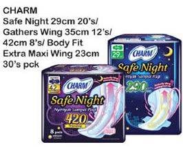 Promo Harga CHARM Safe Night / Body Fit Extra Maxi  - Indomaret