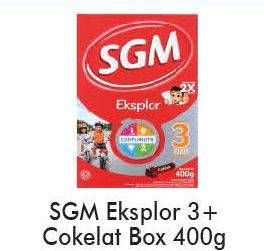 Promo Harga SGM Eksplor 3+ Susu Pertumbuhan Coklat 400 gr - Alfamart