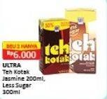 Promo Harga Ultra Teh Kotak per 2 pcs 300 ml - Alfamart
