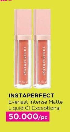 Promo Harga Wardah Instaperfect Everlast Intense Matte Liquid 01 Exceptional 4 gr - Watsons