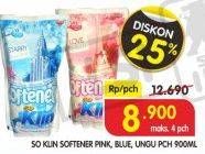 Promo Harga SO KLIN Softener Pink, Blue, Ungu 900 ml - Superindo