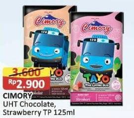 Promo Harga Cimory Susu UHT Chocolate, Strawberry 125 ml - Alfamart