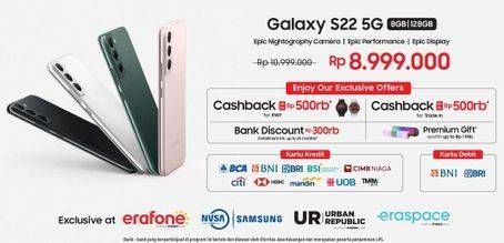 Promo Harga Samsung Galaxy S22 5G  - Erafone