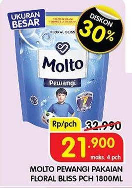 Promo Harga Molto Pewangi Floral Bliss 1800 ml - Superindo