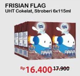 Promo Harga Frisian Flag Susu UHT Milky Chocolate, Strawberry 115 ml - Alfamart