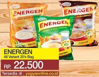 Promo Harga ENERGEN Cereal Instant All Variants per 20 sachet 30 gr - Yogya