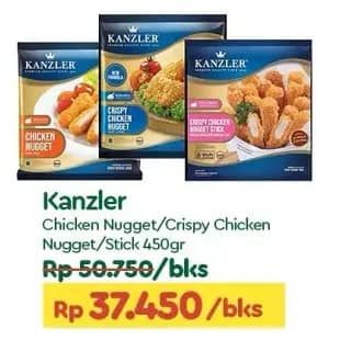 Promo Harga Kanzler Chicken Nugget Crispy, Stick Crispy, Original 450 gr - TIP TOP