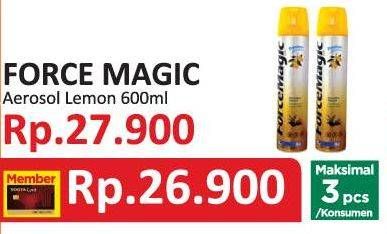 Promo Harga FORCE MAGIC Insektisida Spray Lemon 600 ml - Yogya