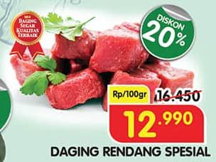 Promo Harga Daging Rendang Sapi per 100 gr - Superindo