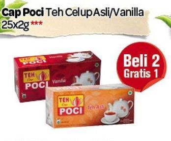 Promo Harga Cap Poci Teh Celup Asli, Vanila 25 pcs - Carrefour