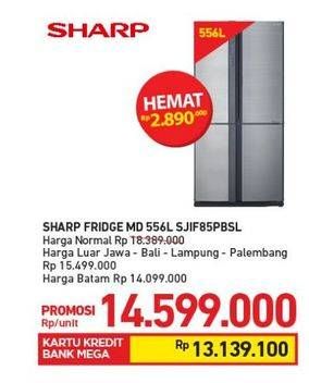 Promo Harga SHARP SJ-IF85PB | Refrigerator  - Carrefour
