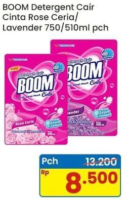 Promo Harga Boom Detergent Cair  Cinta Rose Ceria, Cinta Lavender 510 ml - Indomaret
