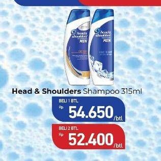 Promo Harga Head & Shoulders Shampoo 315 ml - Carrefour