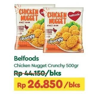 Promo Harga Belfoods Nugget Chicken Nugget Crunchy 500 gr - TIP TOP