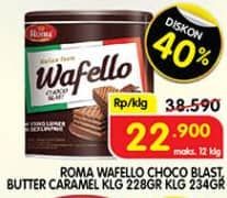 Promo Harga Roma Wafello Choco Blast, Butter Caramel 228 gr - Superindo