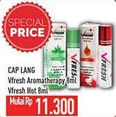 Promo Harga CAP LANG VFresh Aromatherapy Original, Hot 8 ml - Hypermart