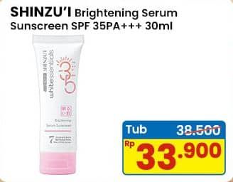 Promo Harga Shinzui Brightening Serum Sunscreen SPF 35 PA+++ 30 ml - Indomaret