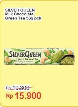 Promo Harga Silver Queen Chocolate Green Tea 58 gr - Indomaret
