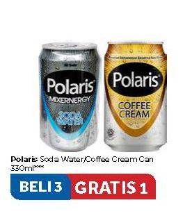 Promo Harga POLARIS Polaris Coffee Cream / Soda Water 330 ml - Carrefour
