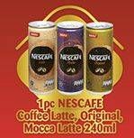 Promo Harga Nescafe Ready to Drink Coffee Latte, Original, Mocca Latte 240 ml - Alfamidi