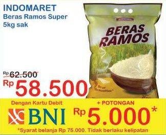 Promo Harga Indomaret Beras Ramos Super 5 kg - Indomaret