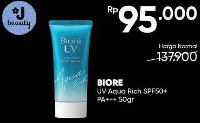 Promo Harga BIORE UV Aqua Rich Watery Essence SPF 50 50 gr - Guardian