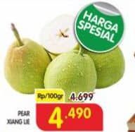 Promo Harga Pear Xiang Lie per 100 gr - Superindo