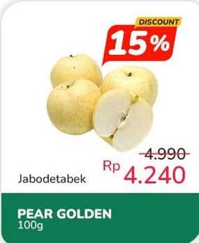 Promo Harga Pear Golden per 100 gr - Indomaret