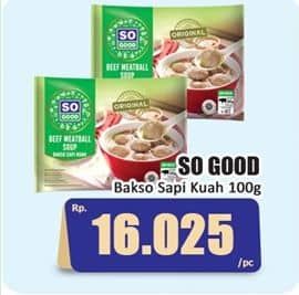 Promo Harga So Good Bakso Kuah Sapi 120 gr - Hari Hari